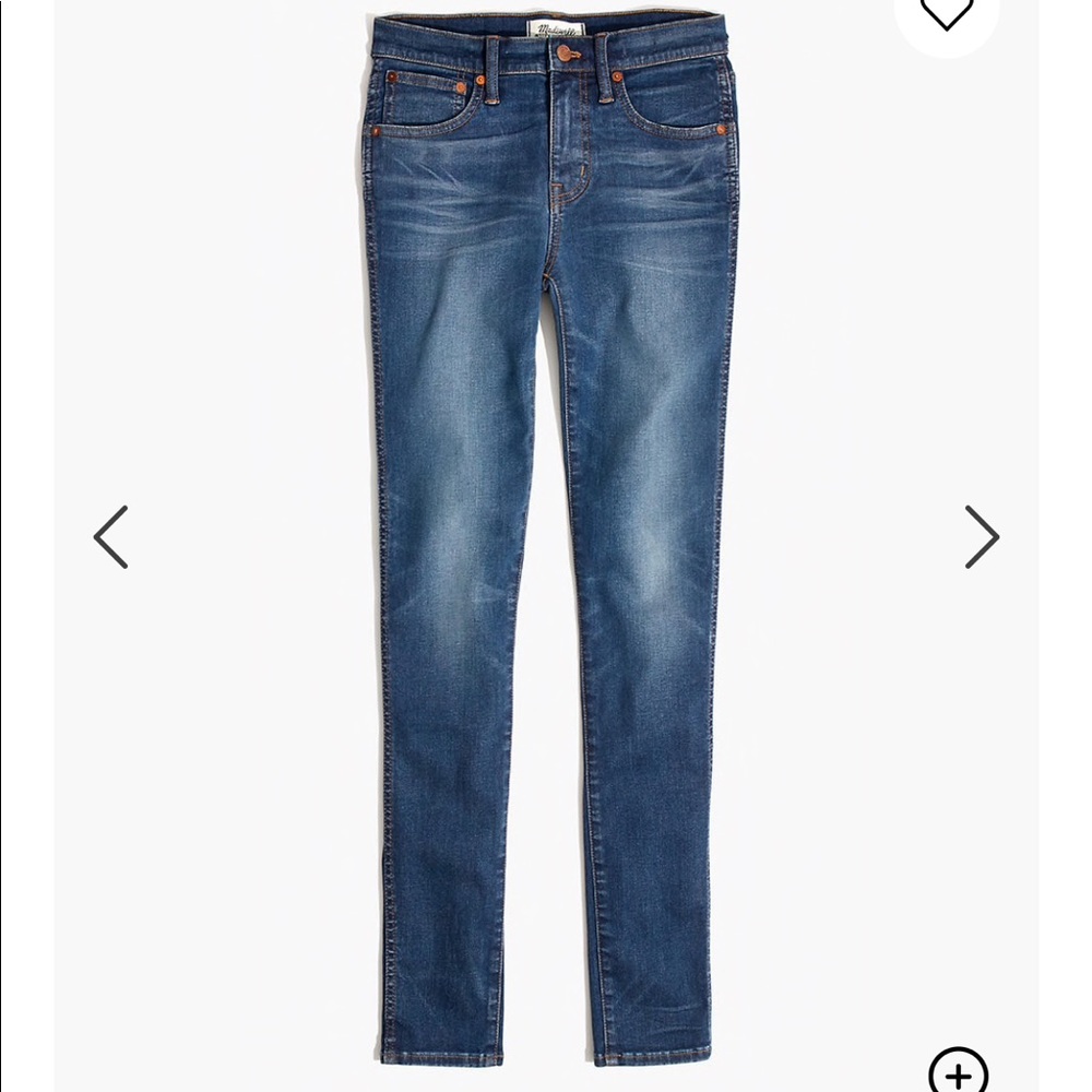 9” high rise skinny jeans Madewell